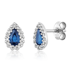 SOFIA DIAMONDS  zlaté náušnice so zafírmi s diamantmi GEMBO16248-66