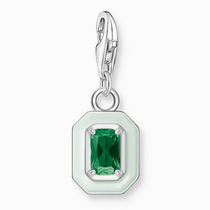 THOMAS SABO strieborný prívesok charm Green stone 1917-496-6