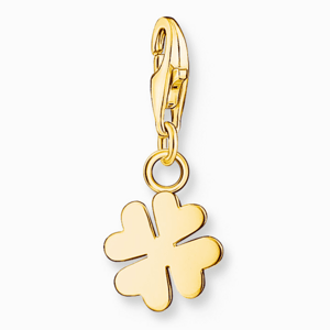 THOMAS SABO strieborný prívesok charm Cloverleaf gold 1991-413-39