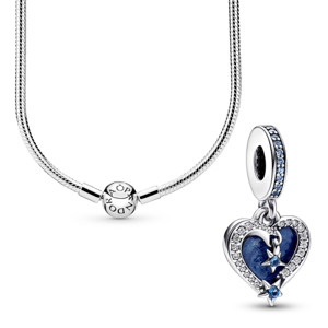 PANDORA set náhrdelník a korálka Padájúca hviezda 590742HV-45+792356C01