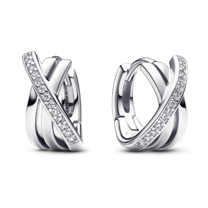 PANDORA náušnice Prekrížené pavé 293150C01
