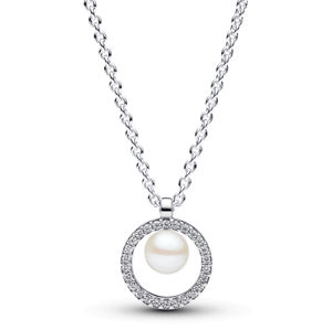 PANDORA náhrdelník Perla a pavé zirkóny 393165C01-45