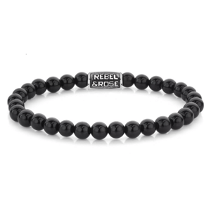 REBEL & ROSE náramok Black Velvet Vintage RR-60121-V