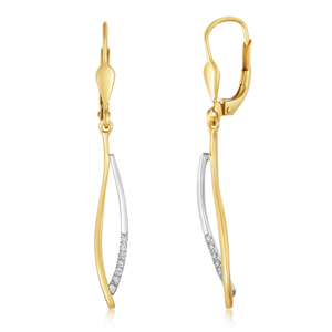 SOFIA DIAMONDS zlaté náušnice s diamantmi 0,07 ct H/SI3 CK32705731852
