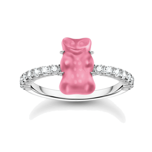 THOMAS SABO x HARIBO prsteň Pink Goldbear and zirconia mini TR2459-052-9