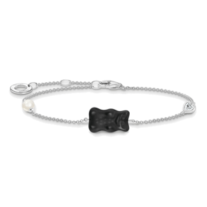 THOMAS SABO x HARIBO strieborný náramok Black goldbears & pearl A2151-052-11