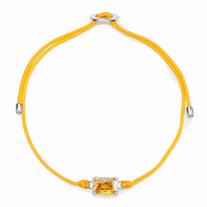 BROSWAY šnúrkový strieborný náramok Fancy Energy Yellow BWFEY96
