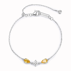 BROSWAY strieborný náramok Fancy Energy Yellow BWFEY99
