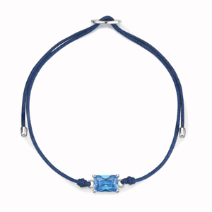 BROSWAY šnúrkový strieborný náramok Fancy Freedom Blue BWFFB108