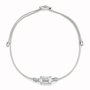 BROSWAY šnúrkový strieborný náramok Infinite White BWFIW112