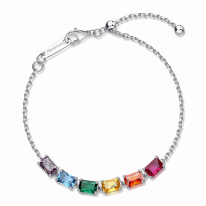 BROSWAY strieborný náramok Fancy Joyful Rainbow BWFJR04