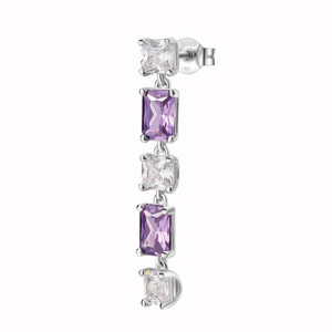 BROSWAY kusová náušnica Fancy Magic Purple BWFMP27