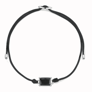 BROSWAY šnúrkový strieborný náramok Fancy Mystery black BWFMB113