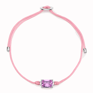 BROSWAY šnúrkový strieborný náramok Fancy Vibrant Pink BWFVP110