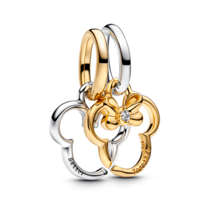 PANDORA Disney pozlátená korálka Mickey & Minnie 763650C01