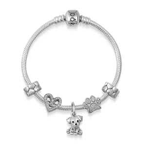 PANDORA náramok Milovaný psík 590702HV+2x792828C00+798692C01+798009EN16+791714CZ