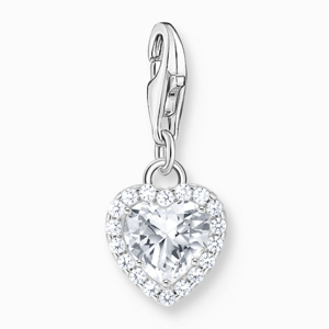 THOMAS SABO strieborný prívesok charm Silver white heart 2202-051-14