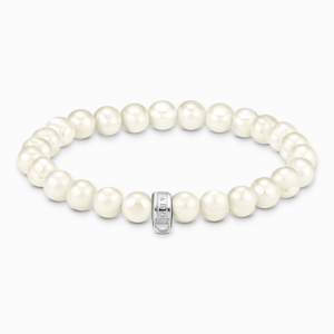 THOMAS SABO strieborný náramok na charm Pearls X0293-082-14