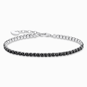 THOMAS SABO tenisový náramok Black stones A2167-643-11