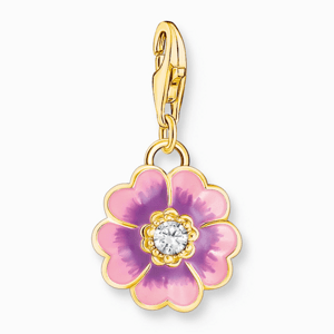 THOMAS SABO strieborný prívesok charm Violet flower 2208-565-7