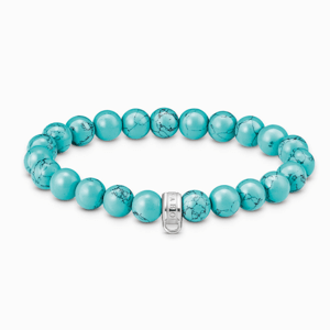 THOMAS SABO náramok na charm Imitation turquoise X0293-404-17