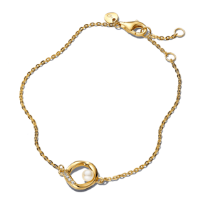 PANDORA ESSENCE pozlátený náramok s perlou 563830C01