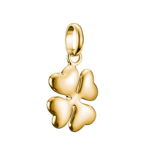 THOMAS SABO CONNECT strieborný prívesok charm Lucky clover gold-plated CC1236-413-39