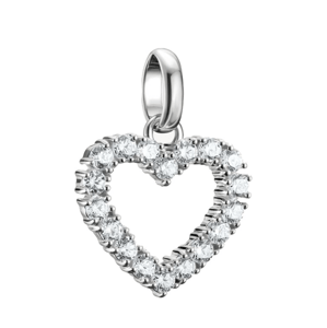THOMAS SABO CONNECT strieborný prívesok charm Heart with white CC1237-051-14