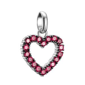 THOMAS SABO CONNECT prívesok charm Heart with red stones CC1237-639-10