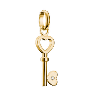 THOMAS SABO CONNECT strieborný prívesok charm Love key gold-plated CC1241-414-14
