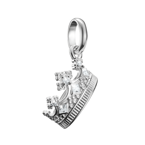 THOMAS SABO CONNECT strieborný prívesok charm Crown with stones silver CC1247-051-14