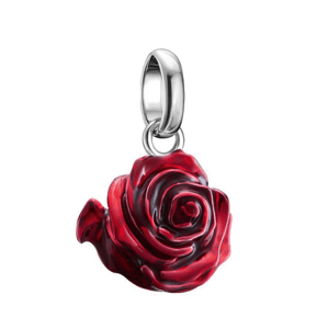 THOMAS SABO CONNECT strieborný prívesok charm Red rose silver CC1263-007-10