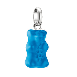 THOMAS SABO CONNECT strieborný prívesok charm Goldbear in blue silver CC1275-017-1