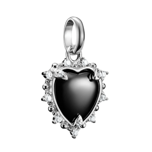 THOMAS SABO CONNECT strieborný prívesok charm Black vintage heart silver CC1286-643-11