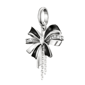 THOMAS SABO CONNECT strieborný prívesok charm Bow black silver CC1288-691-11