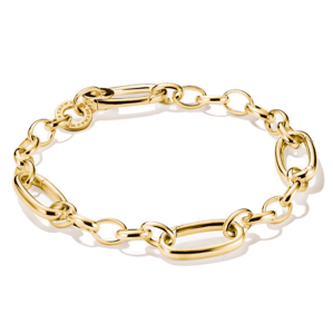 THOMAS SABO CONNECT strieborný náramok Three connect links gold-plated C1203-413-39