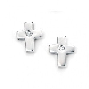 D for Diamond náušnice krížiky DDE5156