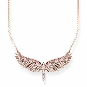 THOMAS SABO náhrdelník Phoenix wing with pink stones rose gold KE2167-323-9-L45