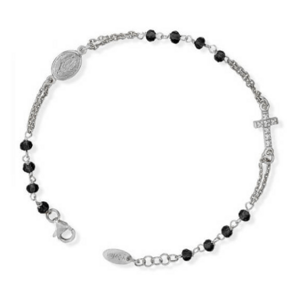 AMEN strieborný náramok Rosaries Crystal BROBNZ3