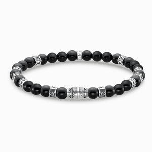 THOMAS SABO strieborný náramok Black onyx A2087-507-11