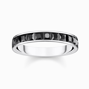THOMAS SABO prsteň Black stones pavé TR2358-643-11