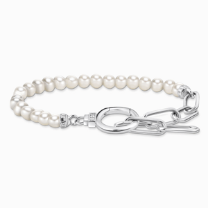 THOMAS SABO strieborný náramok Pearls and zirconia A2134-167-14-L19V