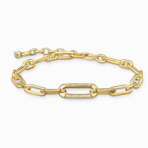 THOMAS SABO strieborný náramok Anchor element and zirconia A2032-414-14-L19V