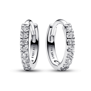 PANDORA náušnice Pavé kruhy 293015C01