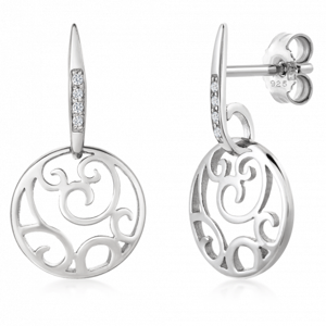 SOFIA strieborné náušnice s ornamentom MO76288/21