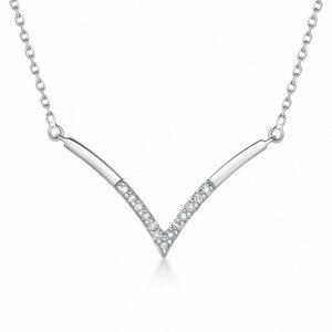 SOFIA zlatý náhrdelník v tvare "V" s diamantmi 0,059 ct GEMCS29408-23