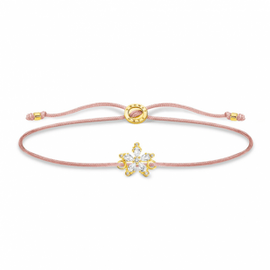 THOMAS SABO šnúrkový náramok Flower white stones LS119-379-19-L20V