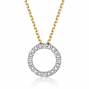 SOFIA DIAMONDS zlatý náhrdelník kruh s diamantmi 0,014 ct GEMCS27437-30