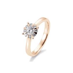 SOFIA DIAMONDS prsteň z ružového zlata s diamantom 0,53 ct BE41/05766-R