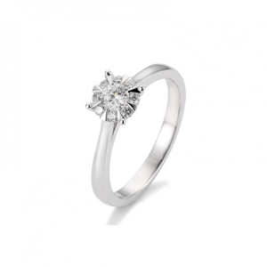 SOFIA DIAMONDS prsteň z bieleho zlata s diamantom 0,39 ct BE41/05765-W